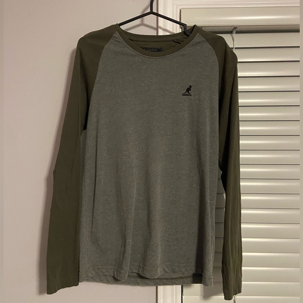 Kangol Long Sleeve Shirt (Green/Grey)